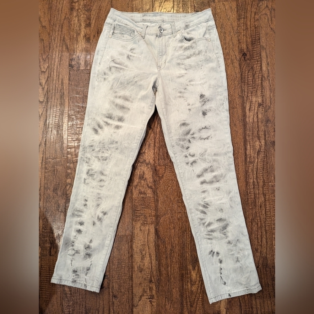 Calvin Klein Jeans - Womens white & gray Tie Dye slim fit Jeans Size 31 -12
